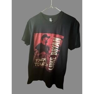 Luke Bryan Farm Tour 2021 Concert Black‎ Men's T-Shirt Size Small